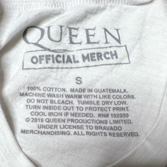 Queen Official Merch Group Photo Graphic T-Shirt White Women’s Sz S - Picture 5 of 8